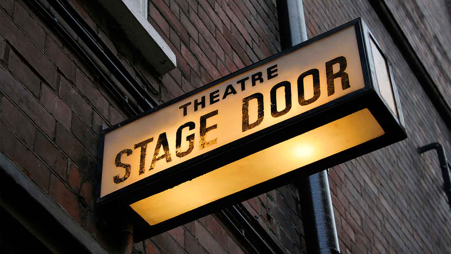 Stage door sign