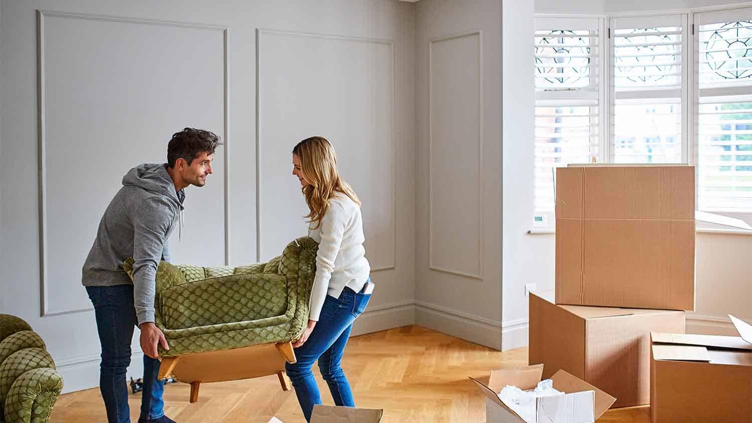 Couple moving house