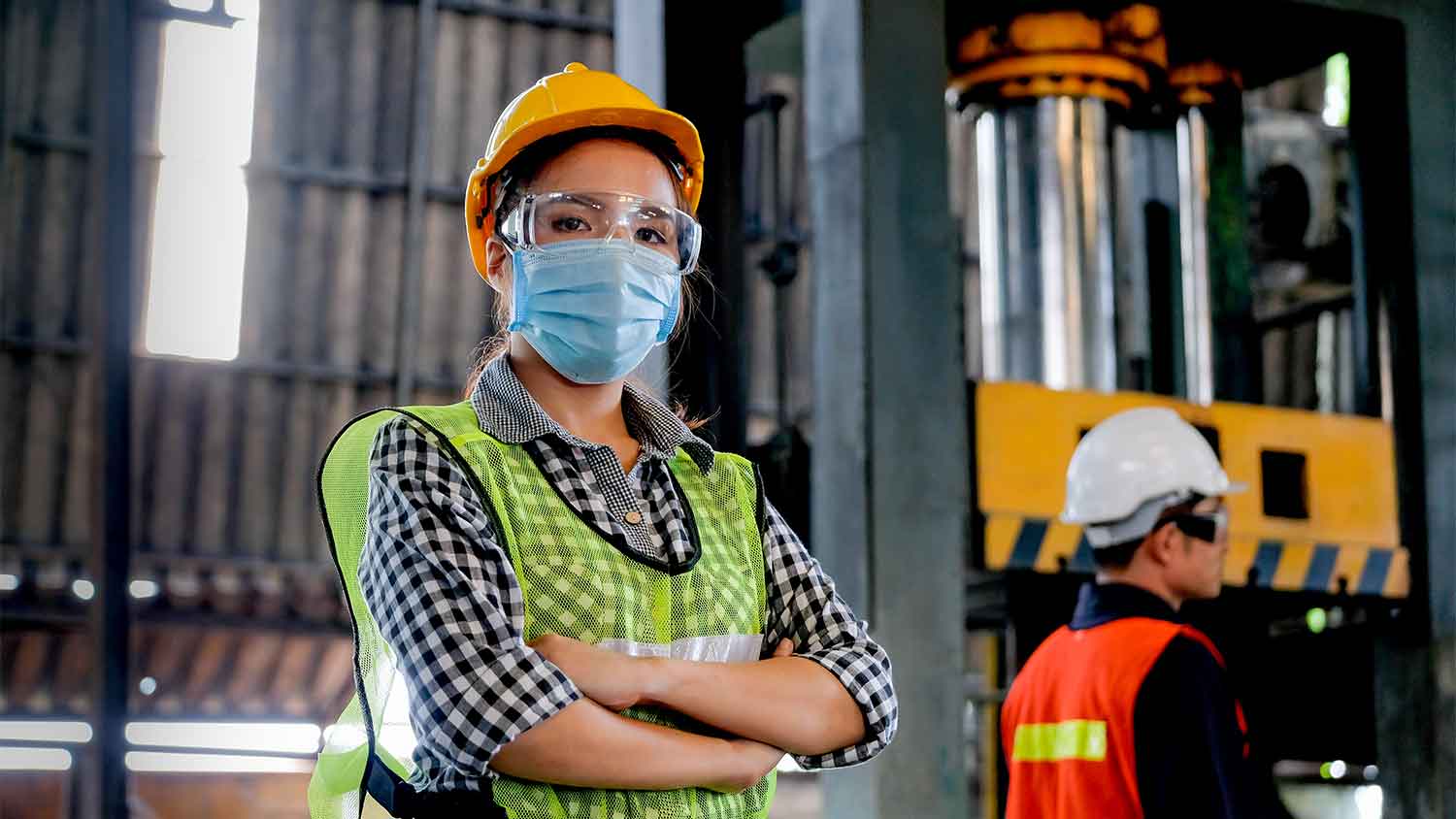 Female construction worker