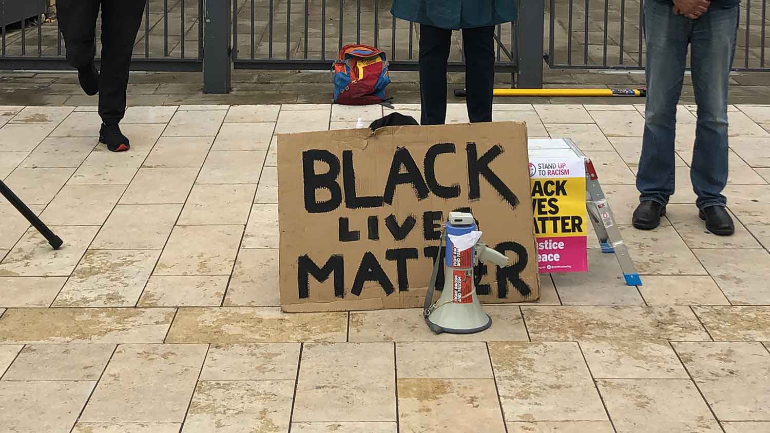 Black lives matter placard