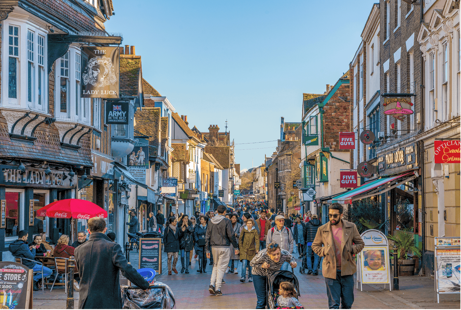 A busy high street