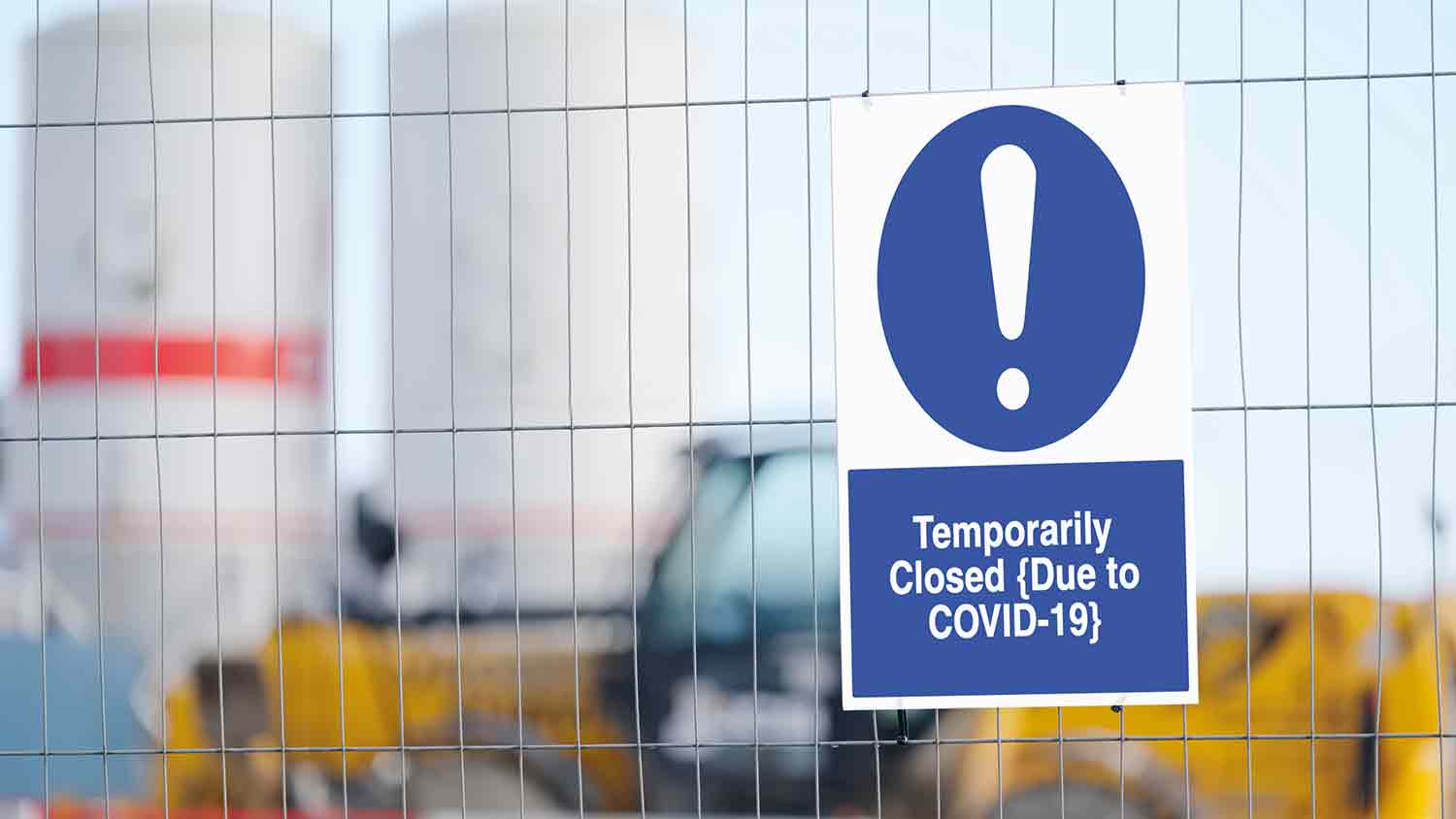 Sign reading 'Temporarily closed due to covid-19'