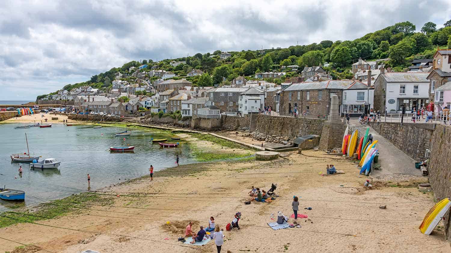 Beach at a seaside town