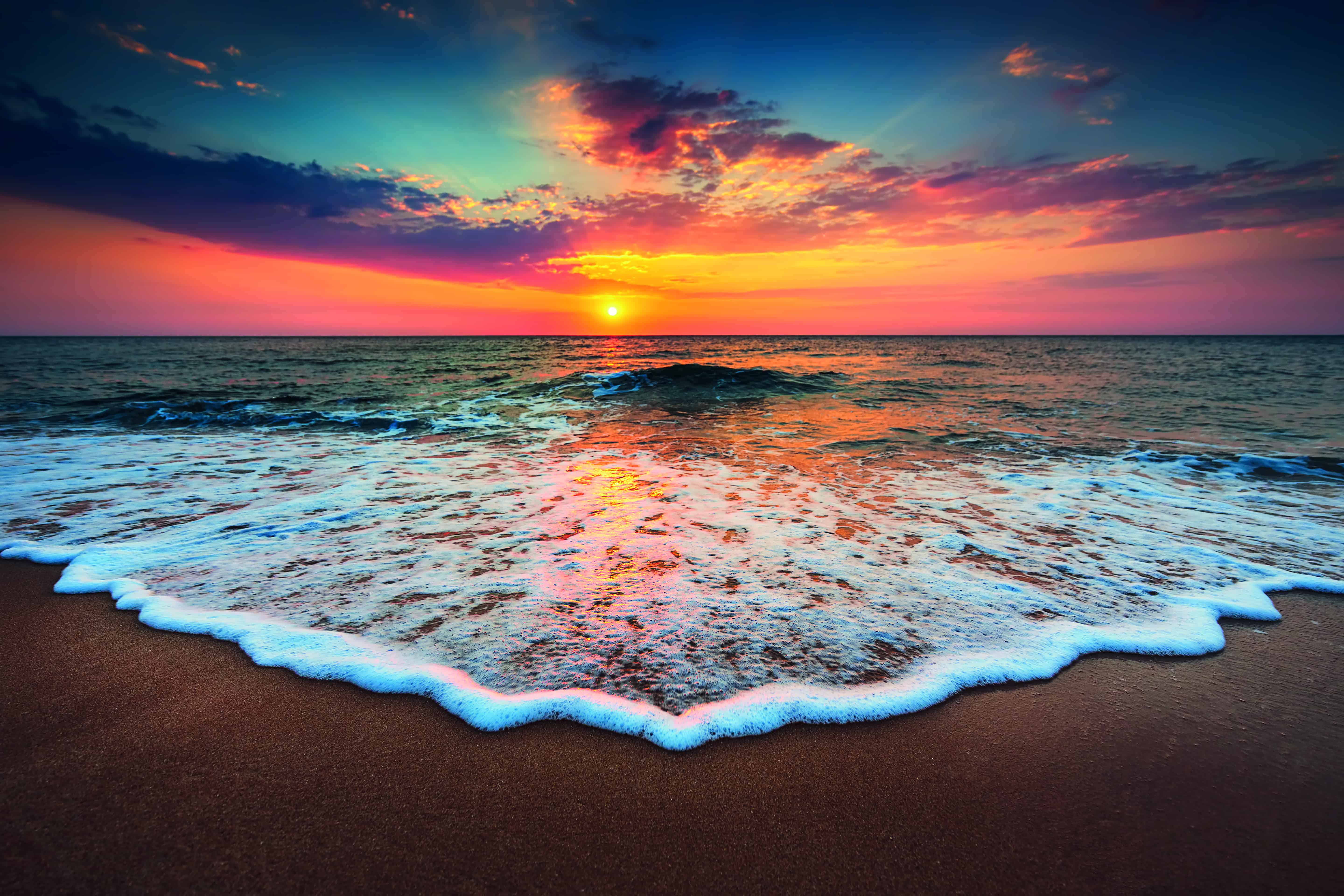 Beautiful cloudscape over the sea, sunrise shot