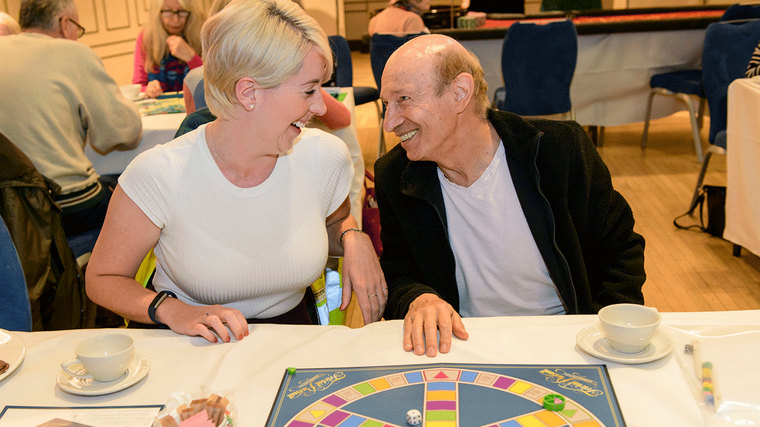 people playing games on a table