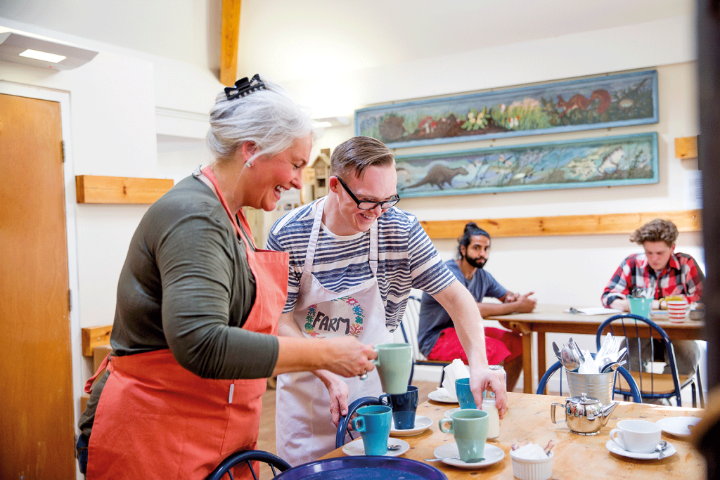 people with disability working in a cafe