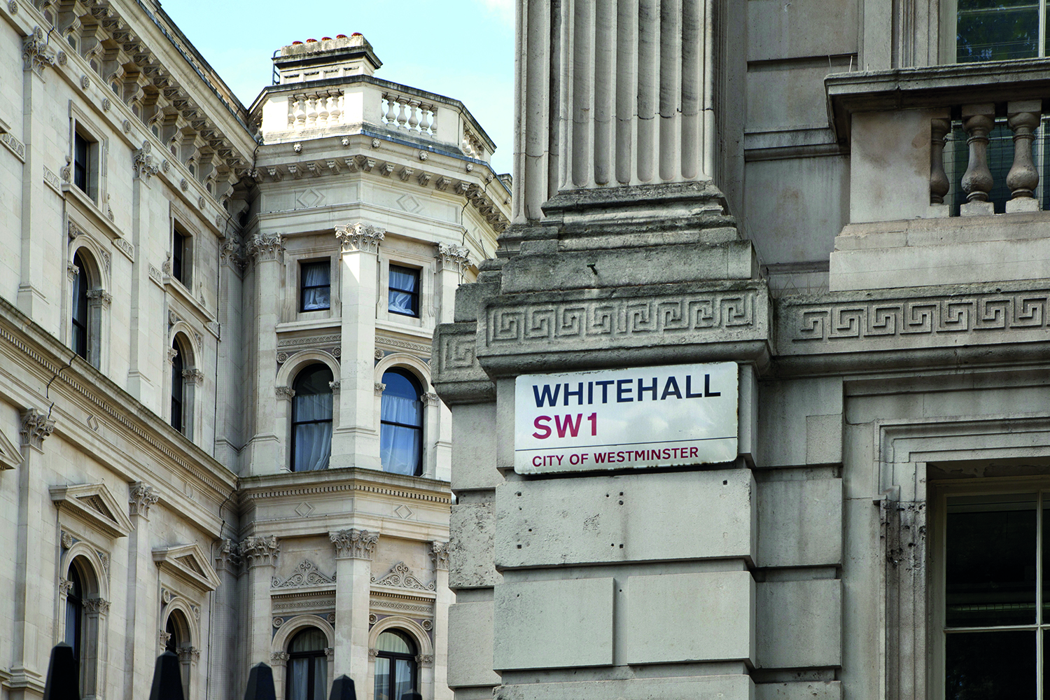 Whitehall road in London