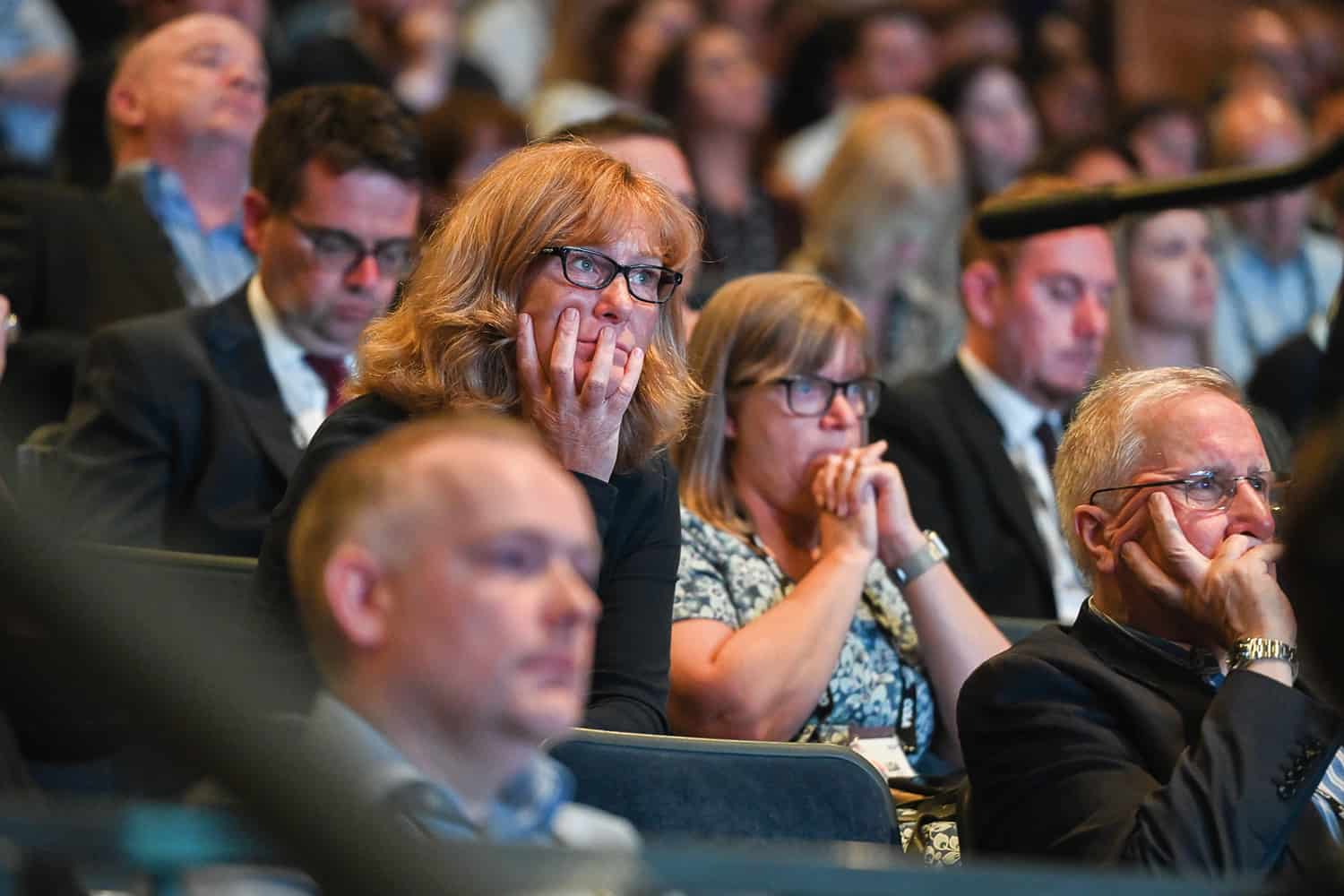 Conference delegates in the main hall