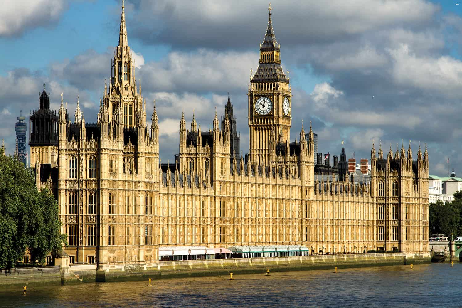 The houses of Parliament in London Uk.