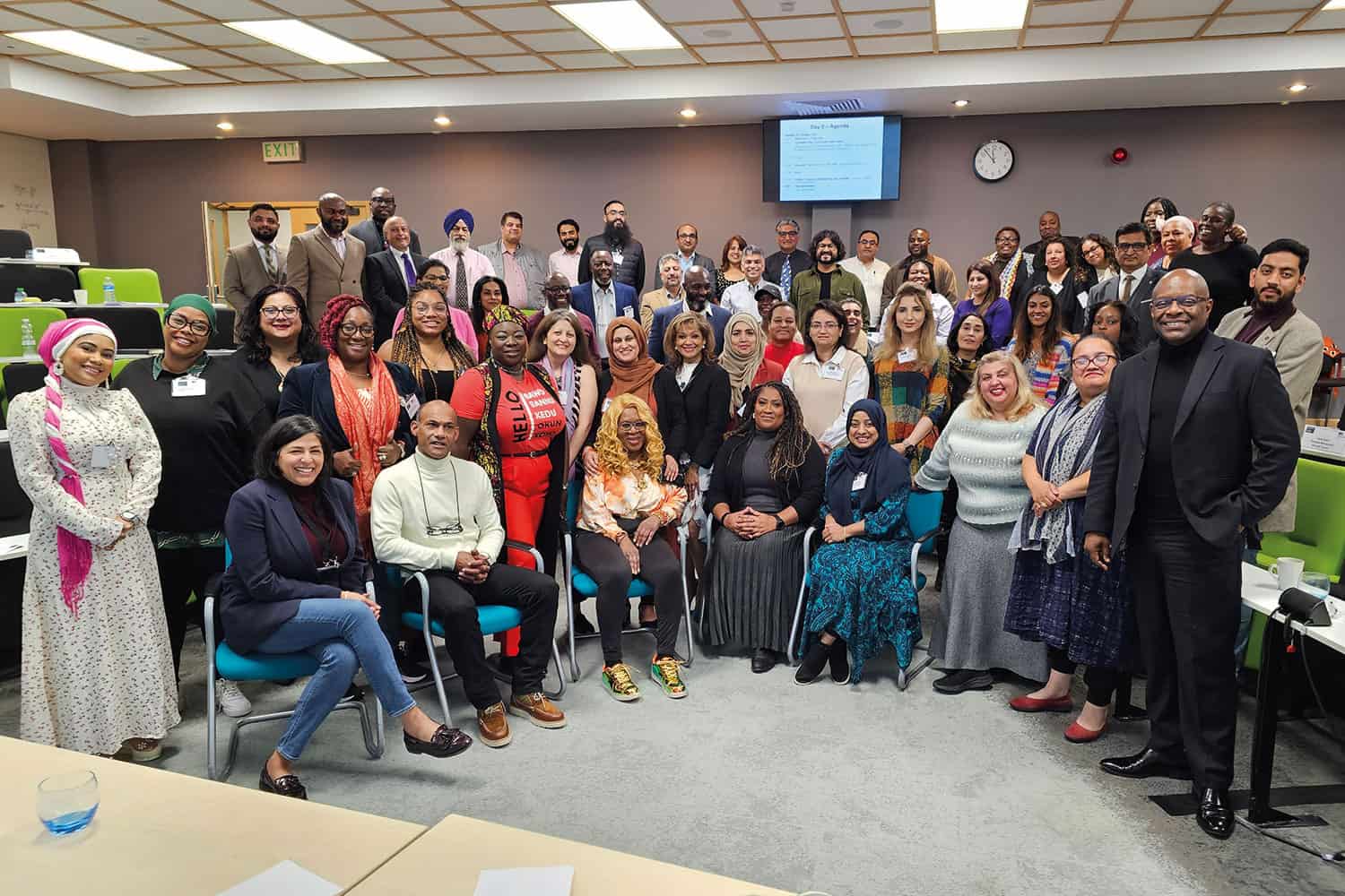 group shot of participants in the LGA’s leadership programme for black, Asian and ethnic minority councillors