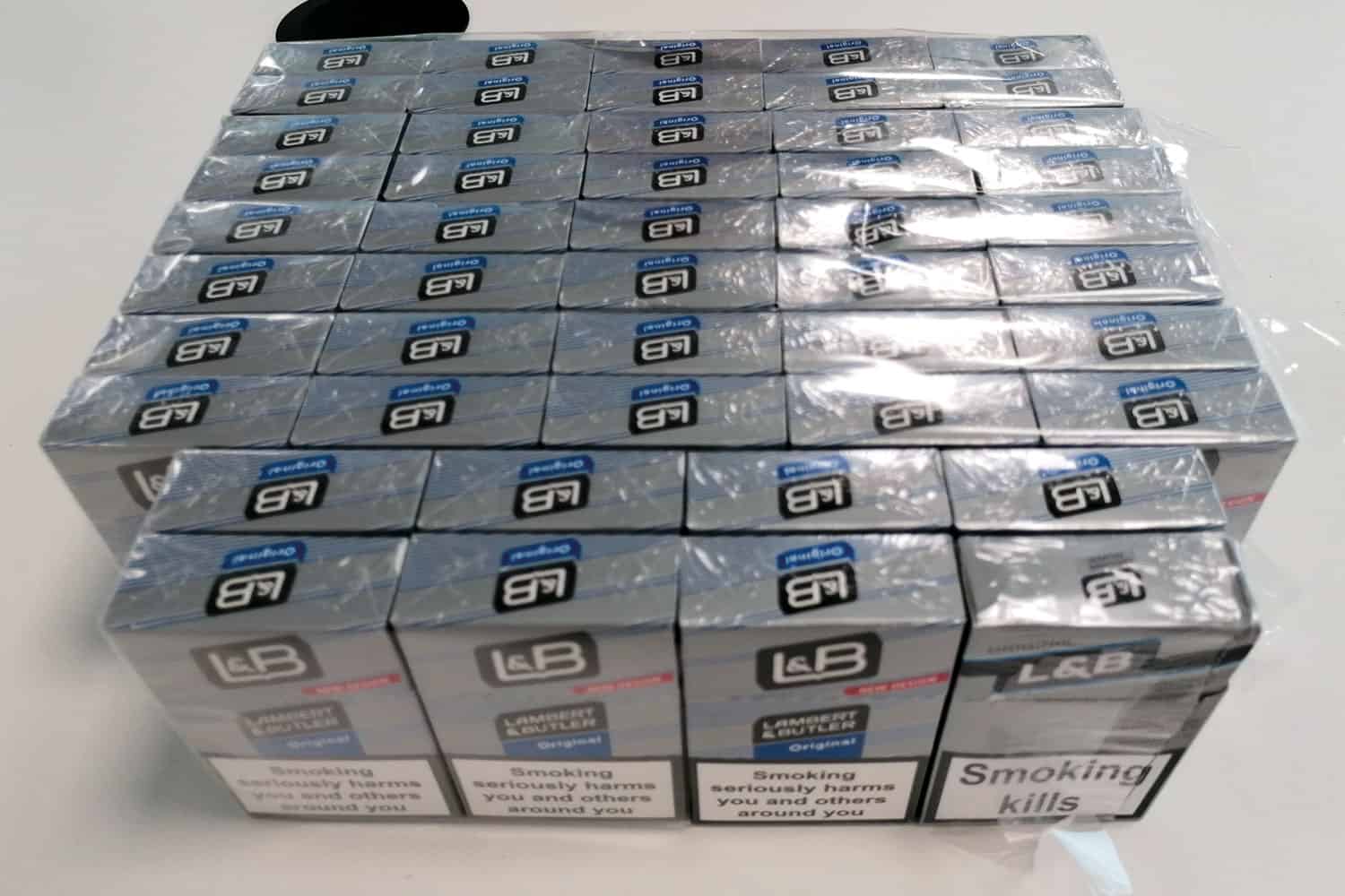 three photos of illicit cigarettes and vapes seized by Durham County Council, copyright Durham County Council