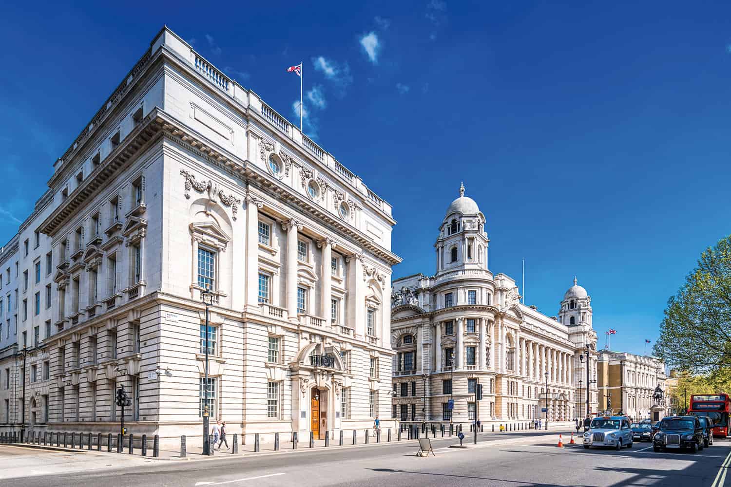 photo of government buildings on Whitehall, central London