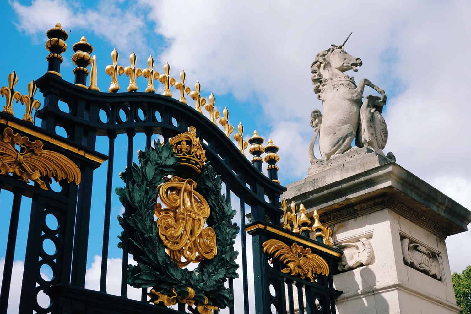 top of Buckingham Palace gates