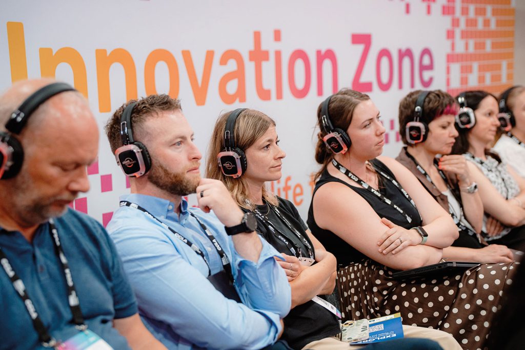 Delegates at the Innovation Zone