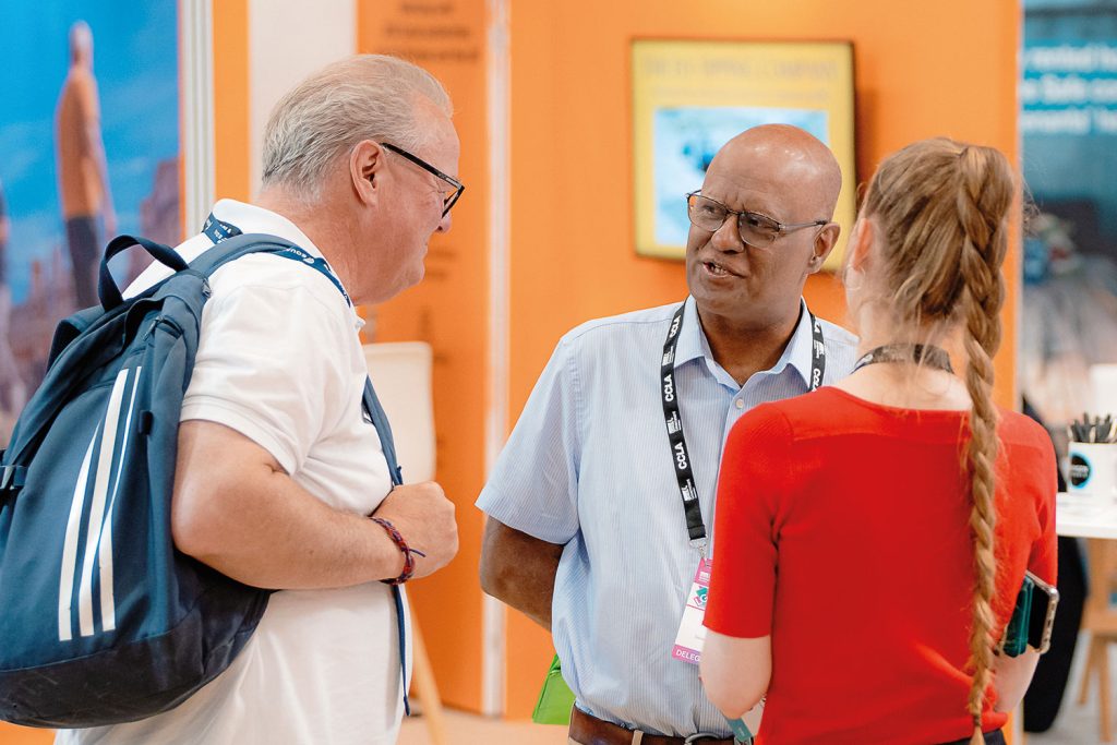 Delegates in the exhibition