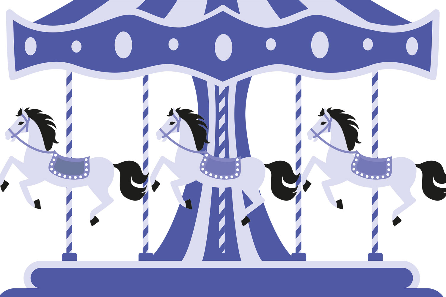 graphic of horses on a merry-go-round