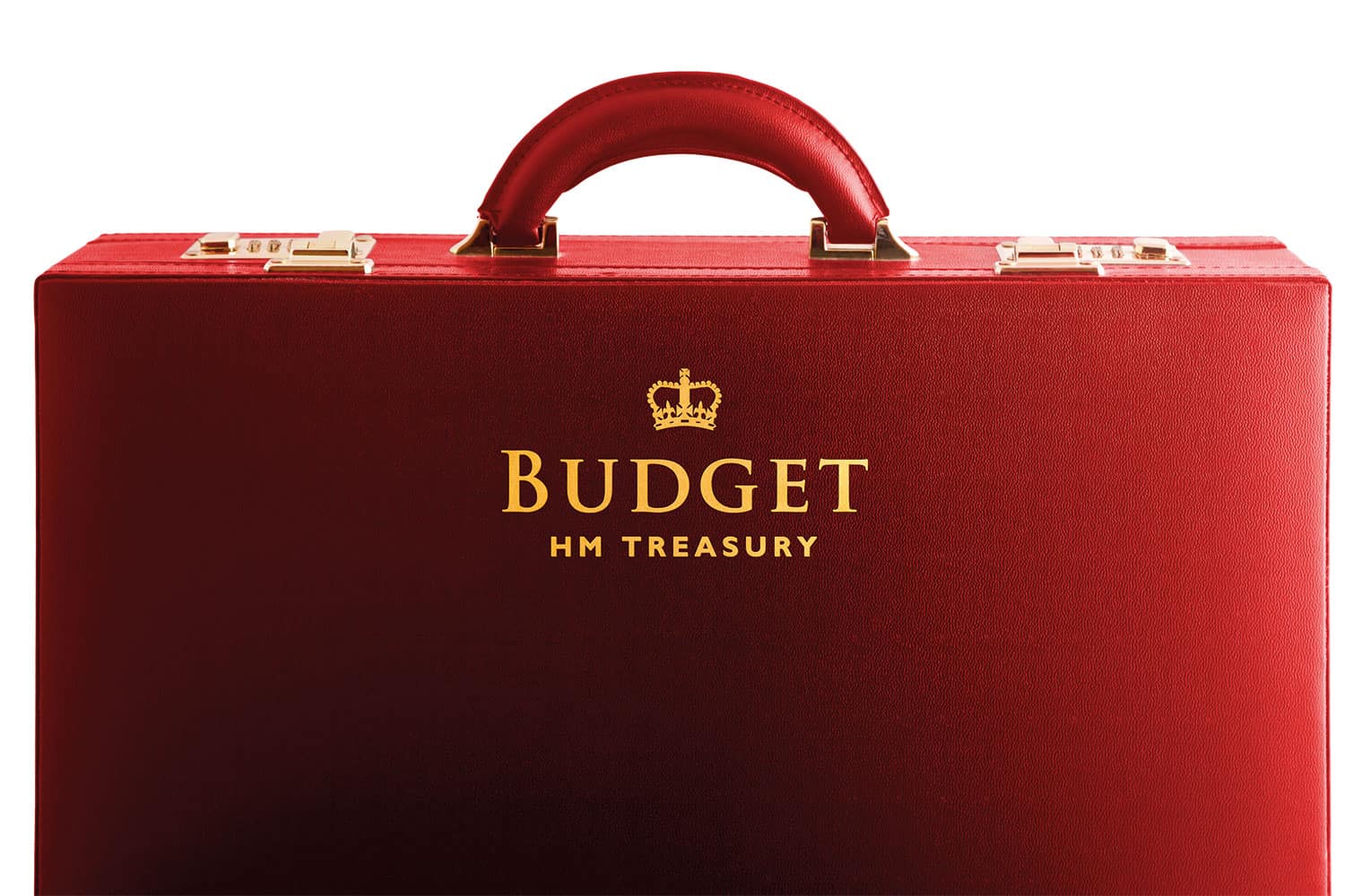 cut-out of Chancellor’s red Budget briefcase